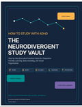 How to Study With ADHD: The Neurodivergent Study Vault